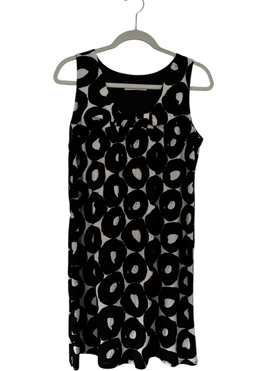 Blush Dresses & Skirts - Blush Black & White Sleeveless Circle-Print Women’s Mini Dress